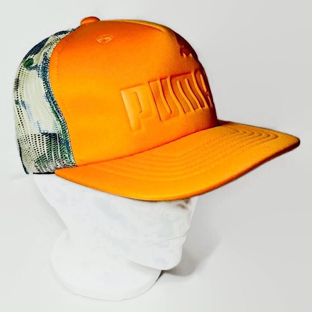 Puma Camo | Blokecore Hunter Orange Trucker | Flexfit Baseball Cap | Size S/M